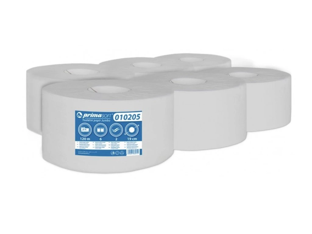 Toaletní papír Jumbo 190mm 2vrstvý 6ks