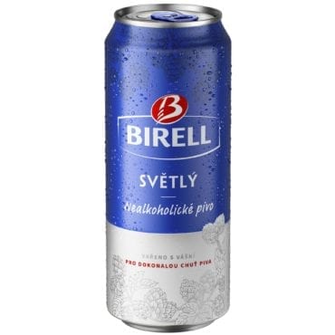 Birell světlé nealkoholické pivo 0,5L plech
