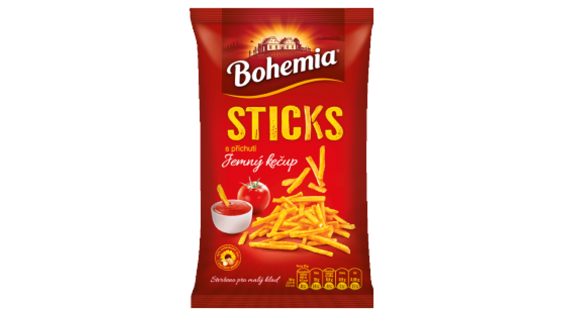 Bohemia chips sticks jemný kečup 60g