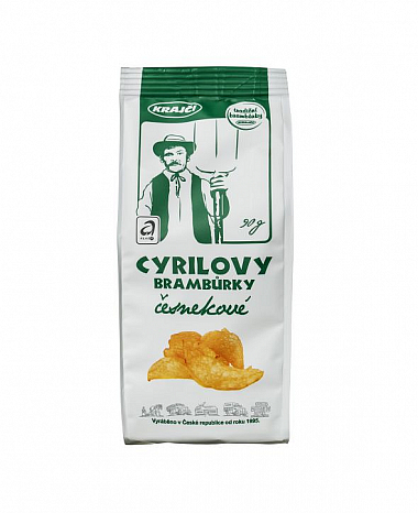 Cyrilovy Česnekové brambůrky premium 90g