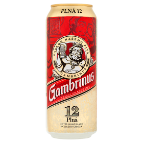 Gambrinus 12 plná 0,5L plech