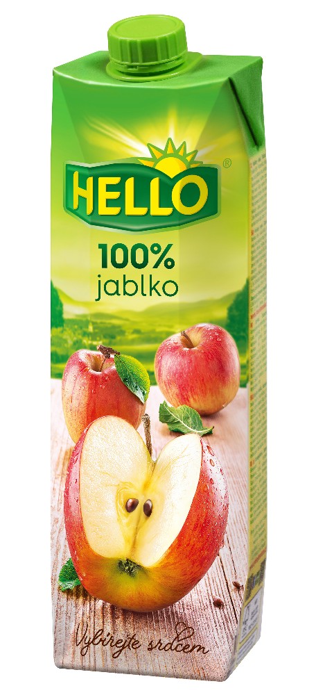 Hello Jablko 100% 1l tetrapack