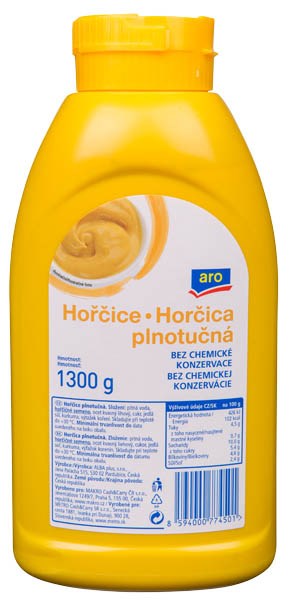 Hořčice aro plnotučná tuba 1300g