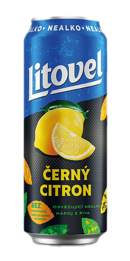 Litovel černý citron nealko 20x0,5L