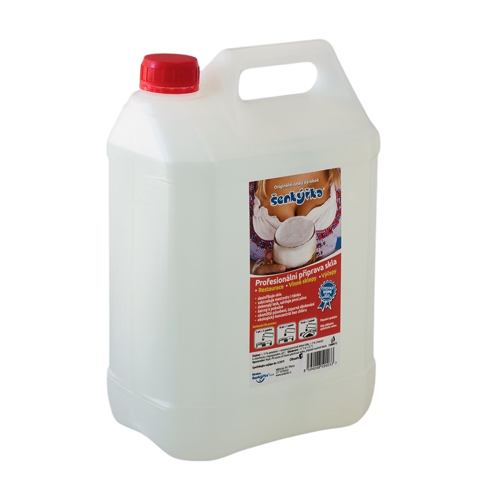 Šenkýřka gel na mytí skla 5l